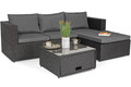 Outdoor Corner Furniture Set ROMA RELAX, black