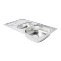 Steel Kitchen Sink Turing 1.5 Bowl with Drainer, satin