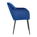 Upholstered Chair Emilia Velvet, 1pc, deep blue/black