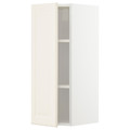 METOD Wall cabinet with shelves, white/Bodbyn off-white, 30x80 cm