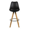 Bar Stool Dima, black/wood