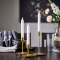 FULLTALIG Candlestick, set of 3, brass-colour