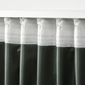 ROSENMANDEL Block-out curtains, 1 pair, dark green, 135x300 cm