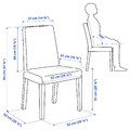 BERGMUND Chair, white/Gunnared medium grey