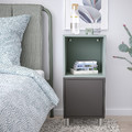 EKET Cabinet combination with legs, dark grey light grey-blue/metal, 35x35x80 cm