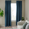 ROSENMANDEL Room darkening curtains, 1 pair, dark blue, 135x300 cm