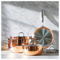FINMAT Sauté pan with lid, copper/stainless steel, 25 cm