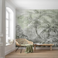 GoodHome Wall Mural Wallpaper Tanan, light green palms