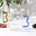Glass Mug Borosilicate 350ml, blue