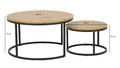 Set of 2 Coffee Tables Ruth, acacia wood