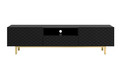 TV Cabinet Scalia II 190, matt black, gold legs