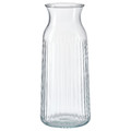 VARDAGEN Carafe, clear glass/patterned, 1.0 l