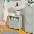 IVÖSJÖN / SKATSJÖN Wash-stnd w slid drs/wash-basin/tap, green, 50x35 cm