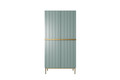 Wardrobe Nicole with Drawer Unit 100 cm, sage, gold legs