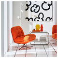 DYVLINGE Swivel armchair, Kelinge orange