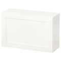 BESTÅ Wall-mounted cabinet combination, white/Hanviken white, 60x22x38 cm