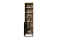 Shelving Unit Bookcase Asha 50cm, metal legs, artisan/matt black