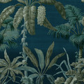 GoodHome Vinyl Wall Mural Wallpaper Tugtu, tropical blue