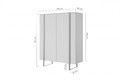 Two-Door Cabinet Verica 120 cm, cashmere/gold legs