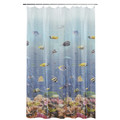 GoodHome Shower Curtain Tholen 180 x 200 cm, sea world