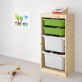 TROFAST Storage combination, light white stained pine white, pink, 44x30x91 cm