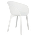 Set of 4 Chairs Dacun, in-/outdoor, white