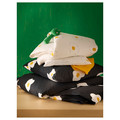 ÖGONLOCKSMAL 3-piece bedlinen set for cot, flower white/yellow, 60x120 cm