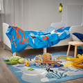 BLÅVINGAD Rug, ocean animals pattern/multicolour, 133x133 cm