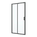 GoodHome Shower Sliding Door Ledava 120 cm, matt black/transparent