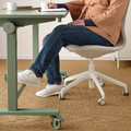 MITTZON Foldable table with castors, green, 140x70 cm