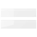 VOXTORP Drawer front, high-gloss white, 2 pack, 40x10 cm