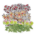 CRAFT WITH FUN Self-Adhesive Christmas Decor Mix, 180 Pieces