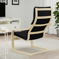 POÄNG Armchair, birch veneer, Knisa black