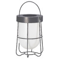 SOLVINDEN Table lamp, solar-powered/grey, 18 cm