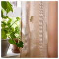 LENDA Curtains with tie-backs, 1 pair, light pink/with heading tape, 140x300 cm