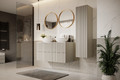 Bathroom Wall-mounted High Cabinet MDF Nicole 140cm, cashmere