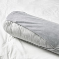 BLÅSKATA Cushion, cylinder shaped/light grey, 80 cm