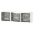 TROFAST Wall storage, white/dark grey, 99x21x30 cm