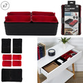 Organisers for Drawers Set of 7, black/red