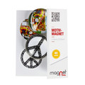 Glass Motiv Magnet 3.5cm 2pcs Bus/Peace