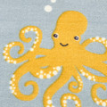 BLÅVINGAD Rug, ocean animals pattern/multicolour, 133x133 cm
