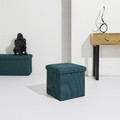Folding Storage Pouffe Vels Atom, turquoise