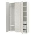 PAX / MISTUDDEN Wardrobe combination, white/grey patterned, 150x60x236 cm