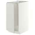 METOD Base cab f sink/waste sorting, white/Aspudden light grey, 40x60 cm