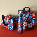 Thermal Lunch Bag Flower, blue-orange