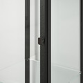 BLÅLIDEN Glass-door cabinet, black, 35x32x151 cm