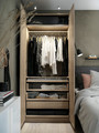 PAX Wardrobe frame, white stained oak effect, 100x58x236 cm