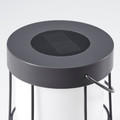 SOLVINDEN Table lamp, solar-powered/grey, 18 cm