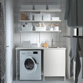 ENHET Storage combination for laundry, white, 139x63.5x87.5 cm
