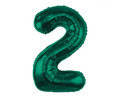Foil Balloon Number 2, green